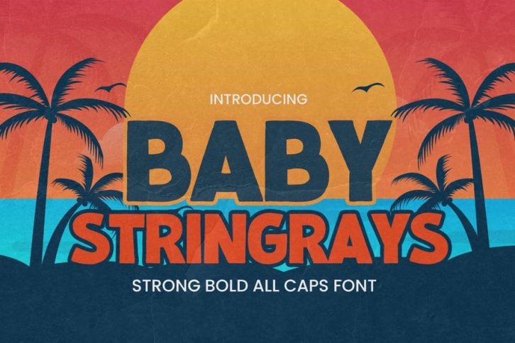 Baby Stringrays - Strong Bold All Caps Font Font Download