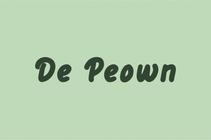 De Peown Font Download