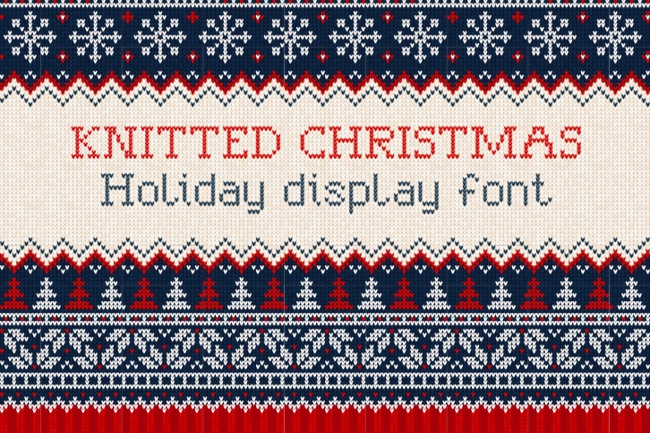 Knitted Christmas Font Download