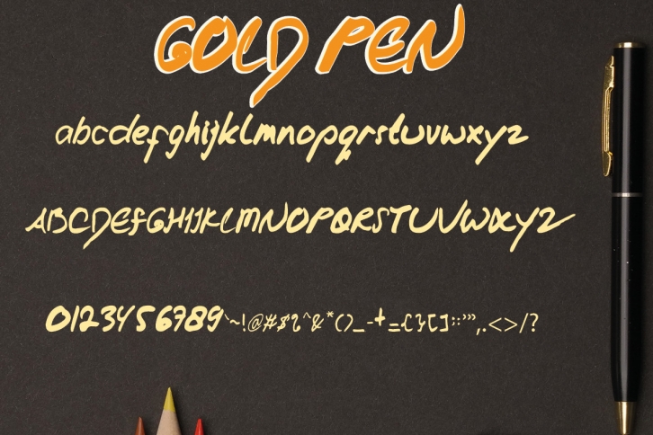 Gold Pen Font Download