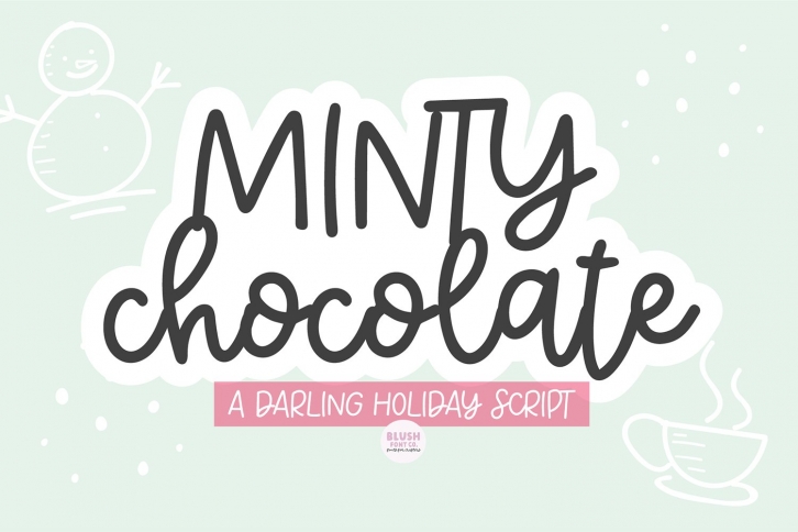 MINTY CHOCOLATE Cute Christmas Script Font Download
