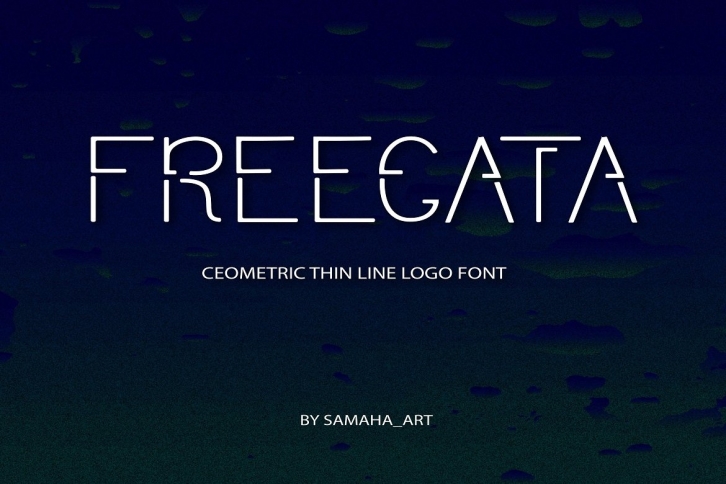 FREEGATA Modern Thin Line Logo. Font Download