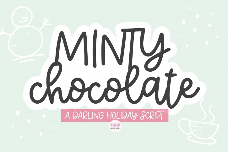 MINTY CHOCOLATE Christmas Script Font Download