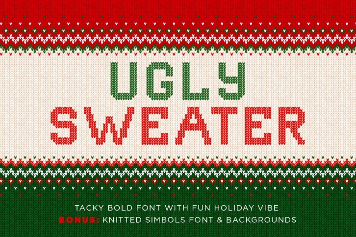 UGLY SWEATER and backs Font Download