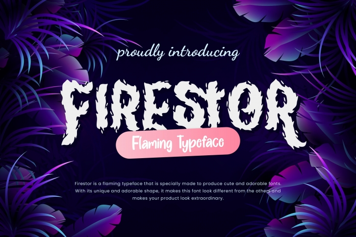 Firestor Flaming Typeface Font Download