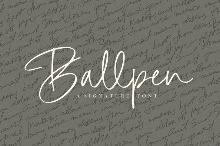 Ballpen - Handwritten Signature Font Font Download