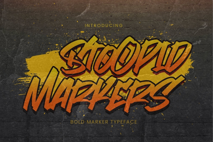 Stoopid Markers-Bold Market Typeface Font Download