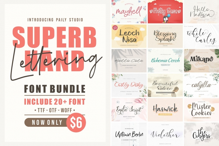 Superb Hand Lettering Bundle Font Download