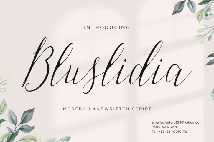 Bluslidia Script Font Download