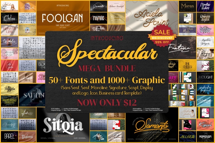 Spectacular Mega Bundle Font Download