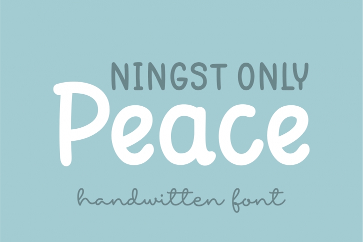 Ningst Only Peace Font Download