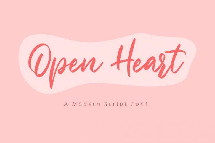 AM Open Heart - Script Font Font Download