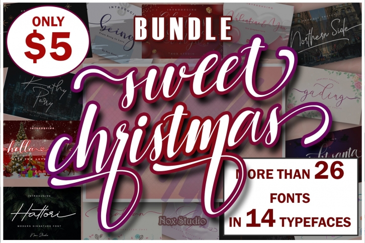 BUNDLE SWEET CHRISTMAS Font Download