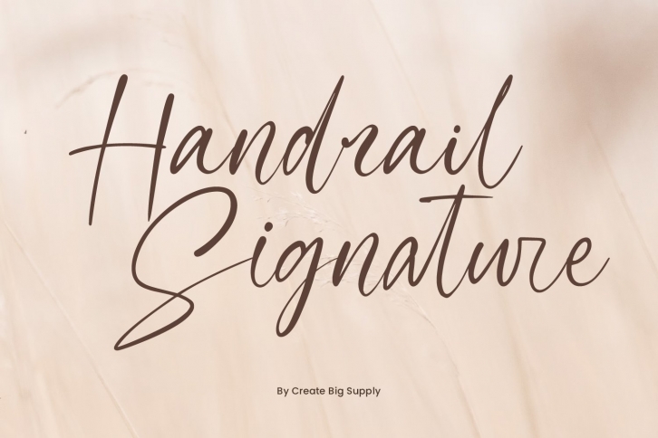 Handrail Signature Font Download