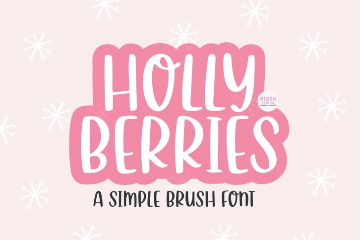 HOLLY BERRIES Christmas Brush Font Download