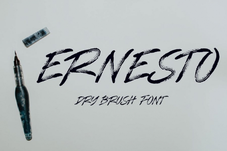 AM ERNESTO - DRY BRUSH FONT Font Download