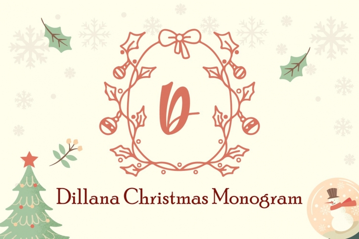 Dillana Christmas Monogram Font Download