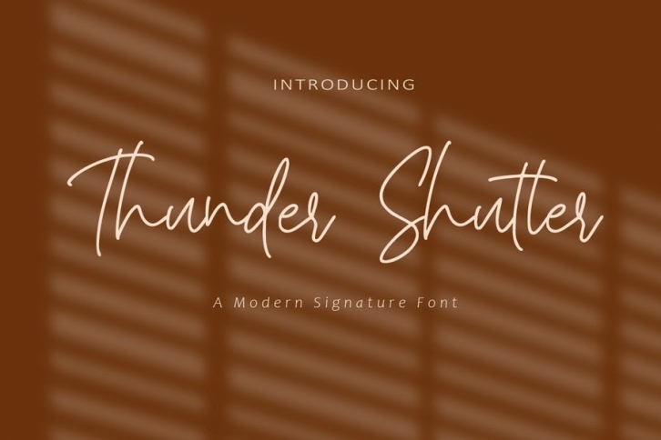 AM Thunder Shutter - Signature Font Font Download