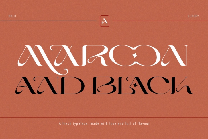 Maroon And Black Font Download