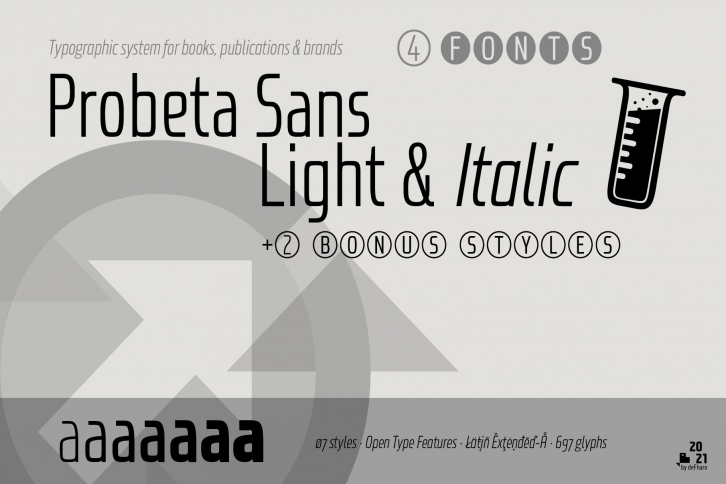 Probeta Sans Light  Italic -4 fonts Font Download