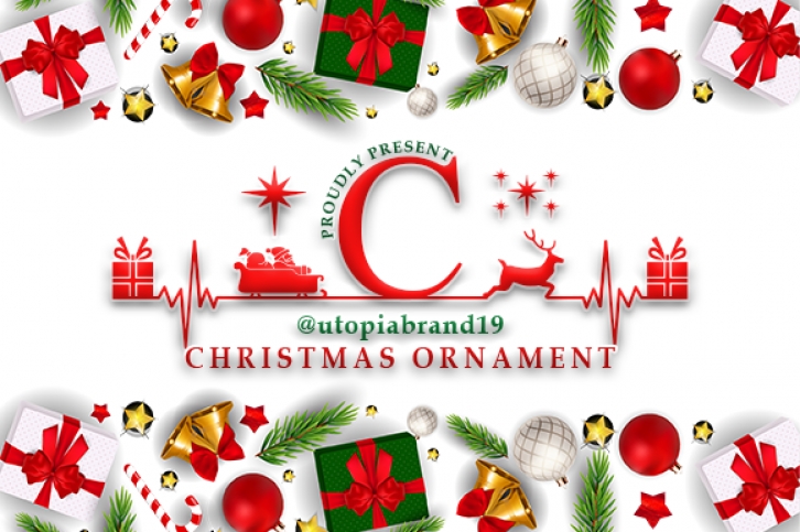 Monogram Christmas Ornament Font Download