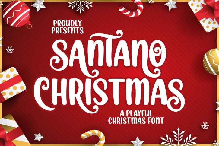 Santano Christms a Playful Christmas Font Download