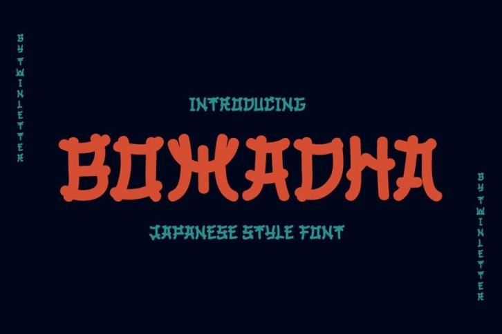 Bomadha - Japanese style font Font Download
