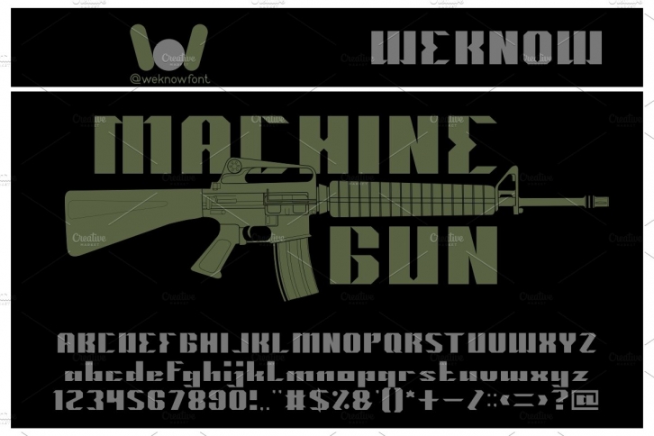 machine gun font Font Download