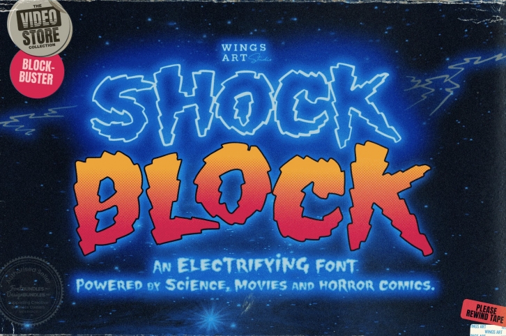 Shock Block: An Electrifying Retro Science Font Download