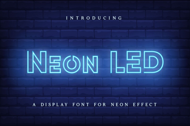 Neon LED V2 | Display Font For Neon Effect Font Download