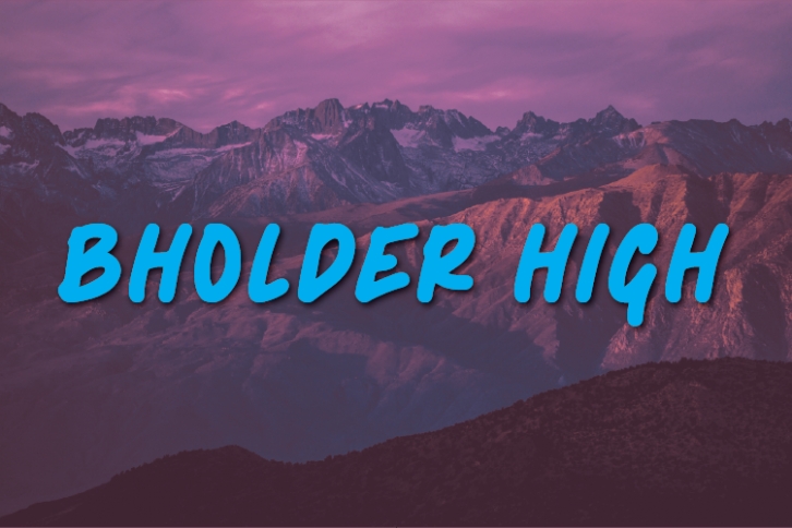Bholder High Font Download