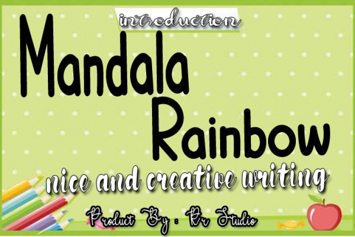 Mandala Rainbow Font Download