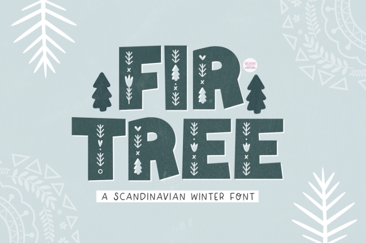 FIR TREE Scandinavian Christmas Font Font Download