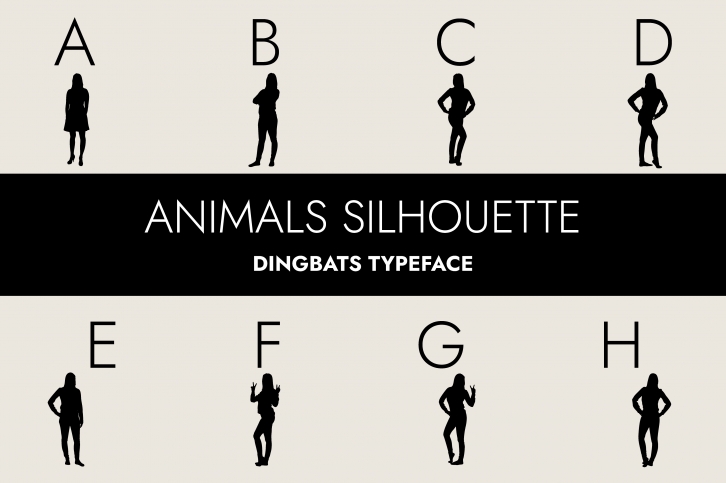 People Silhouettes Font Download