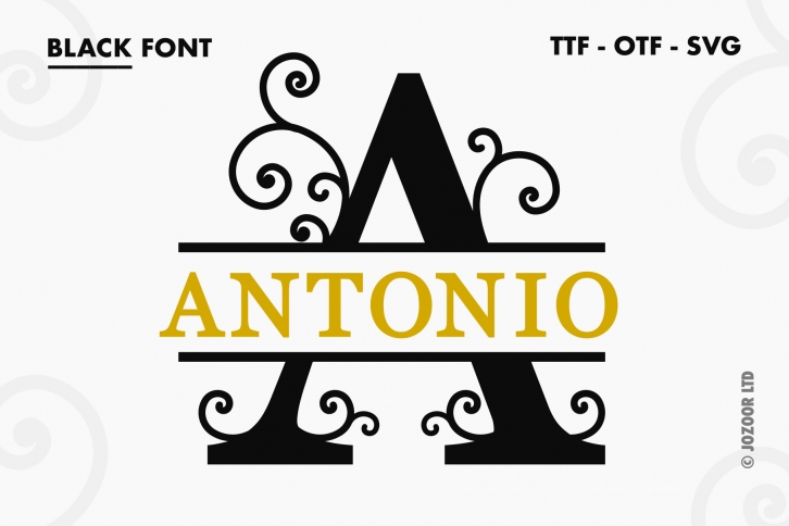Antonio Split Monogram Font Download