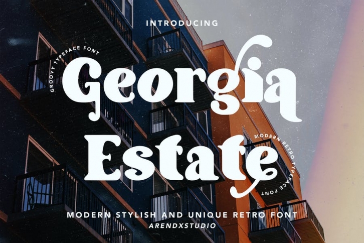 Georgia Estate - Unique Retro Font Font Download