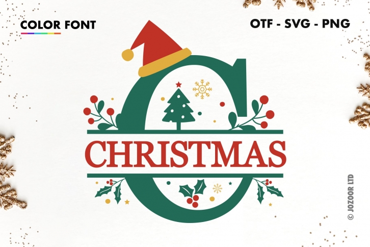 Christmas Split Monogram Font Download