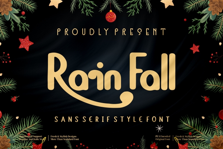 Rain fall Font Download