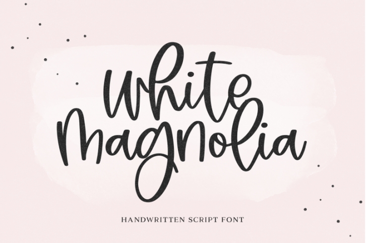 White Magnolia - Handwritten Script Font Font Download