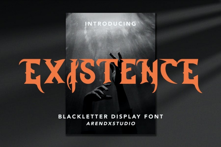 Existence - Blackletter Display Font Font Download