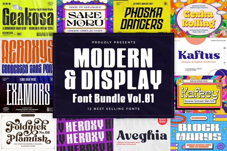 Modern Display Bundle Font Download