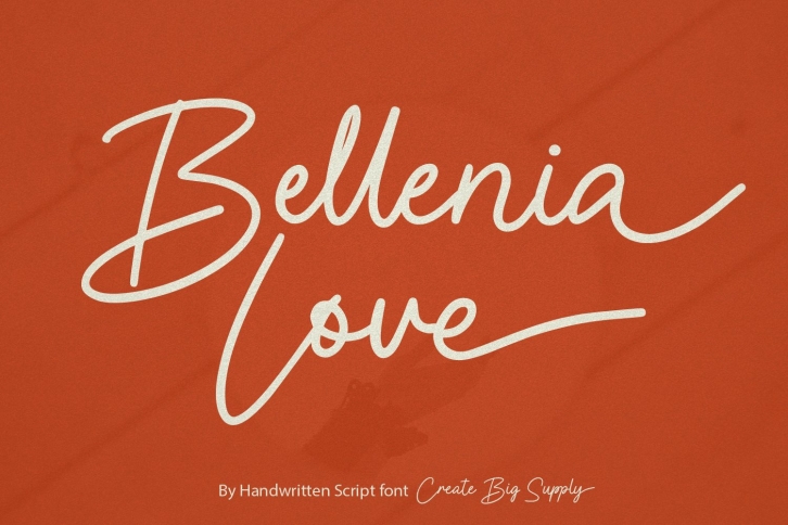 Bellenia Love Handwriting Signature Font Download