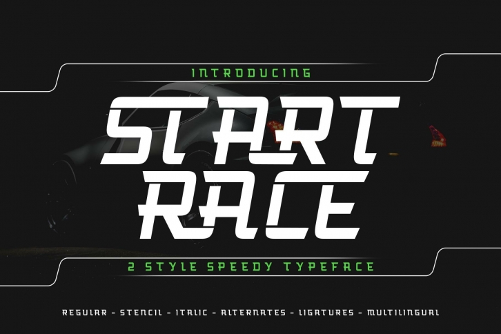 Start Race Typeface Font Download