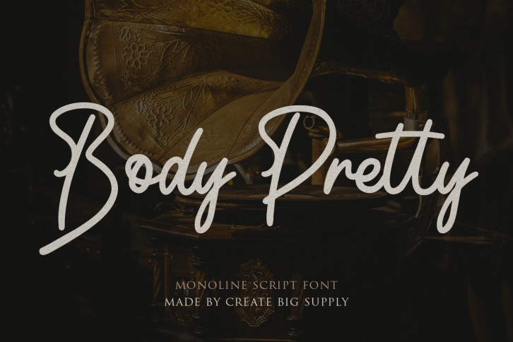 Body Pretty Monoline Bold Script Font Download