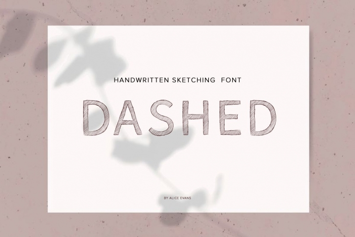 Dashed Handwritten Alphabet Font Download