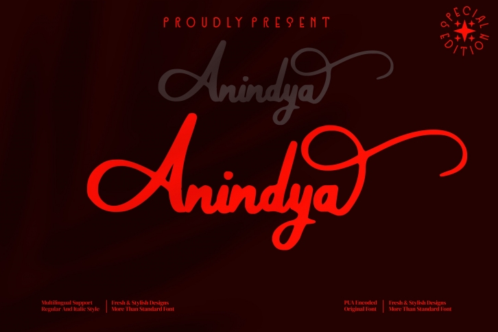 Anindya Beautiful-Script style font Font Download