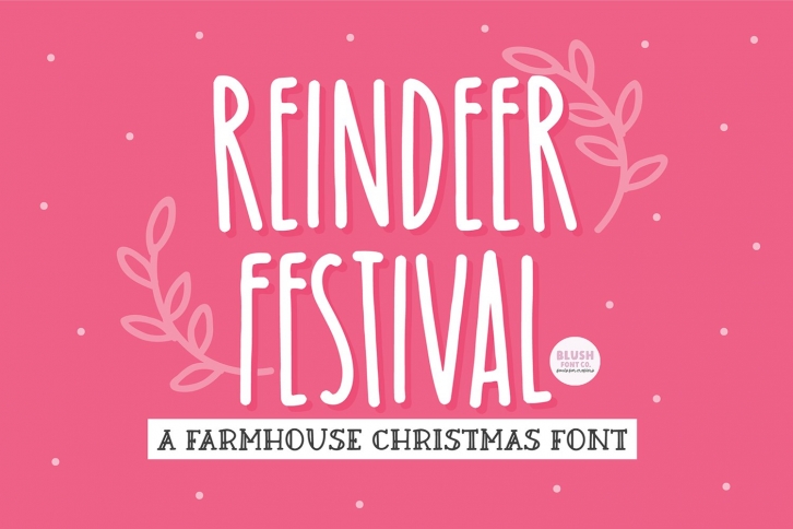 REINDEER FESTIVAL Farmhouse Christmas Font Download