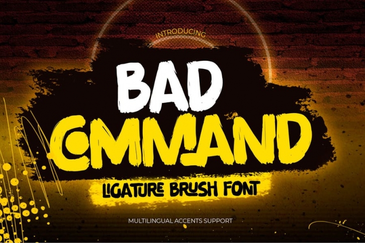 Bad Command - Ligature Brush Font Font Download
