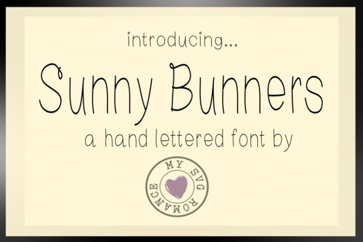 Sunny Bunners Font Download