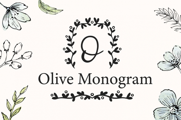 Olive Monogram Font Download